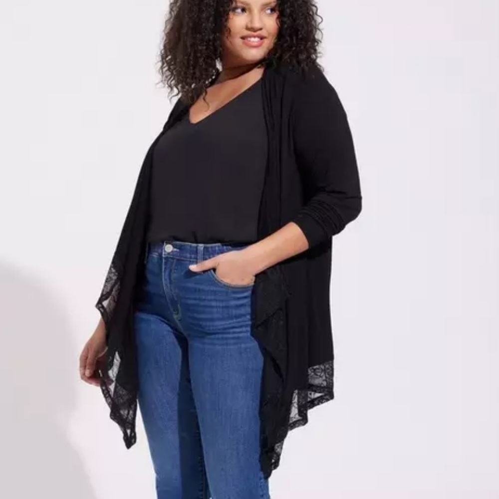 NEW Torrid Lace Trim Cardigan Size 4 4X NWT